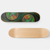 Hergeboorte Green Abstract Art Skateboard (Horizontaal)