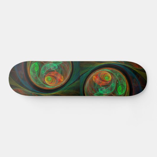 Hergeboorte Green Abstract Art Skateboard (Horizontaal)
