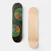 Hergeboorte Green Abstract Art Skateboard (Voorkant)