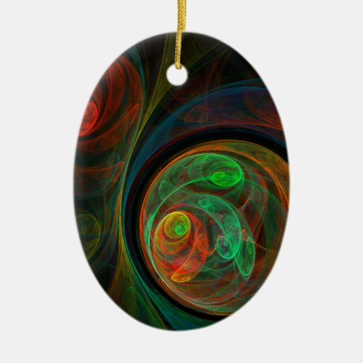 Hergeboorte Groen Abstract Ovaal Ornament (Voorkant)