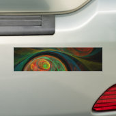 Hergeboorte Groene Abstracte Art Bumpersticker (Op auto)