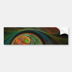 Hergeboorte Groene Abstracte Art Bumpersticker