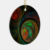 Hergeboorte Groene Abstracte Art Circle Ornament (Rechts)