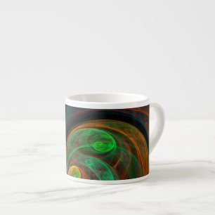 Hergeboorte Groene Abstracte Art Espresso Mok