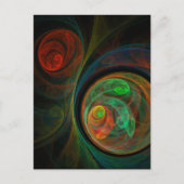 Hergeboorte Groene Abstracte Kunst Briefkaart (Voorkant)
