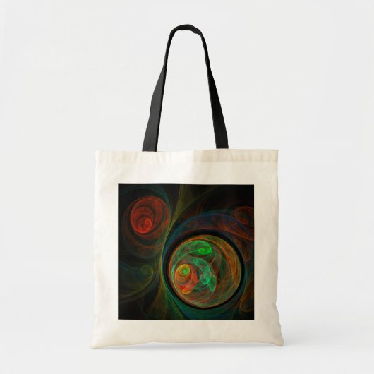 Hergeboorte Groene Abstracte Kunst Canvas tas (Voorkant)