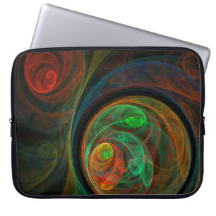 Hergeboorte Groene Abstracte Kunstlaptophoes Laptop Sleeve
