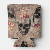 Hergeboorte - Skulls Blossomt uit stof Blikjeskoeler (Achterkant)