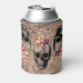 Hergeboorte - Skulls Blossomt uit stof Blikjeskoeler (Blikje Achterkant)