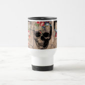 Hergeboorte - Skulls Blossomt uit stof Reisbeker (Center)