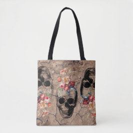 Hergeboorte - Skulls Blossomt uit stof Tote Bag