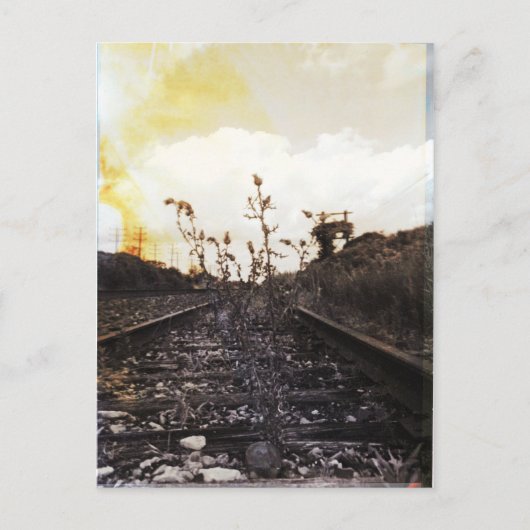 Hergeboorte tussen rails briefkaart (Voorkant)
