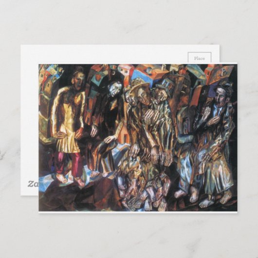 Hergeboorte van het volk door Pavel Filonov Briefkaart (Voorkant / Achterkant)