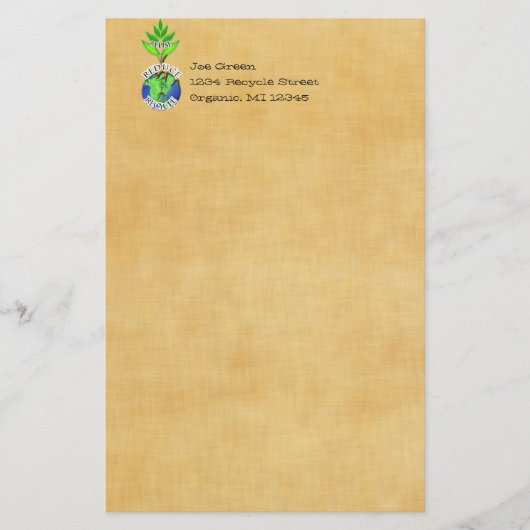 Hergebruik Beperk Hergebruik Briefpapier (Voorkant)