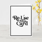 Hergebruik deze stijlvolle minimalistische Black W Kaart (Gele Bloem)