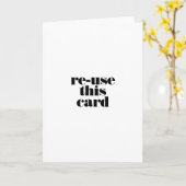 Hergebruik deze ultra-minimalistische witte generi kaart (Gele Bloem)