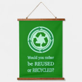 Hergebruik en Recyclen Hangend Wandkleed (Voorkant)