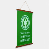 Hergebruik en Recyclen Hangend Wandkleed (Gebogen)