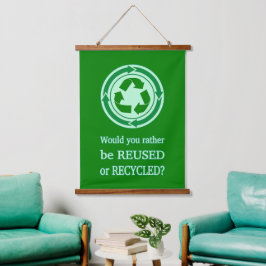 Hergebruik en Recyclen Hangend Wandkleed