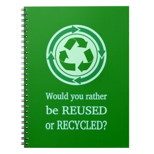 Hergebruik en Recyclen Notitieboek (Voorkant)