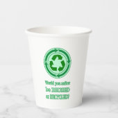 Hergebruik en Recyclen Papieren Bekers (Voorkant)