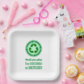 Hergebruik en Recyclen Papieren Bordje (Feest)