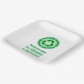 Hergebruik en Recyclen Papieren Bordje (Gebogen)