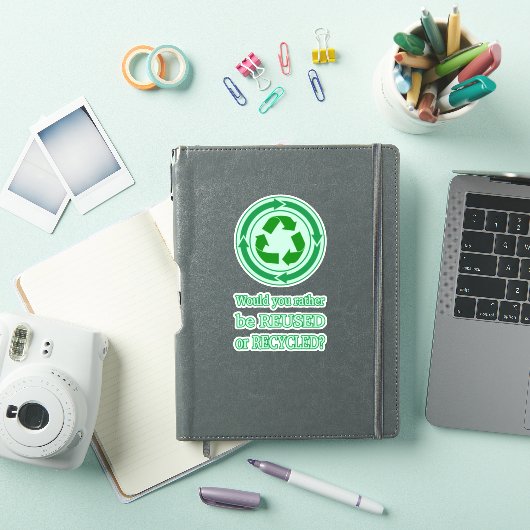 Hergebruik en Recyclen Sticker (iPad Cover)