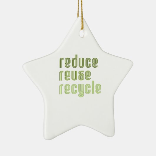 Hergebruik recyclen verminderen keramisch ornament (Rechts)