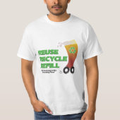 Hergebruik, Recyclen, Vouw Mannen T-Shirt opnieuw (Voorkant)