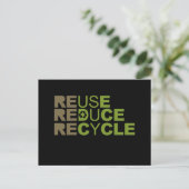 Hergebruik Reduce Recyclen T-shirt Briefkaart (Staand voorkant)