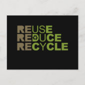 Hergebruik Reduce Recyclen T-shirt Briefkaart (Voorkant)