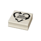 Hergebruik, reduceren, Recyclen, bijtend Rubberstempel (Stempel)