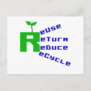 Hergebruik Retour Verminder Recyclen T-shirts en g Briefkaart