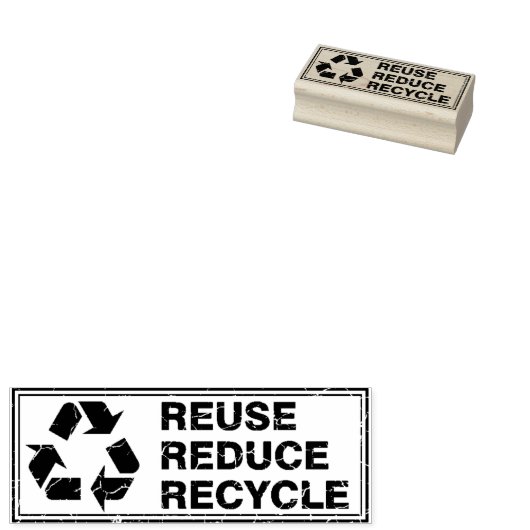 Hergebruik, Verkleining, Recyclen, Rubberstempel (Gestempeld)