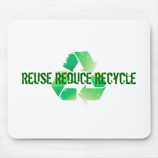 Hergebruik Verlaag Recyclen Muismat (Voorkant)