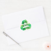 Hergebruik Verlaag Recyclen Ronde Sticker (Envelop)