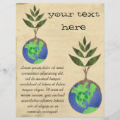Hergebruik Verminder het Wereldbol van de Recyclen Flyer (Achterkant)
