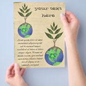 Hergebruik Verminder het Wereldbol van de Recyclen Flyer (Hand)