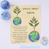 Hergebruik Verminder het Wereldbol van de Recyclen Flyer (Enkel)