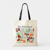 Hergebruik Verminder Recyclen canvas tas (Achterkant)