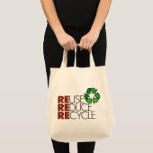 Hergebruik Verminder Recyclen totebag Tote Bag (Voorkant (product))