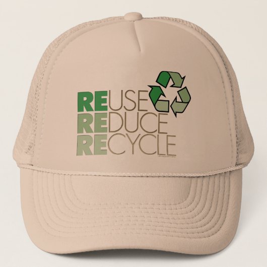 Hergebruik, verminderen, Recyclen eco-Pet Trucker Pet (Voorkant)