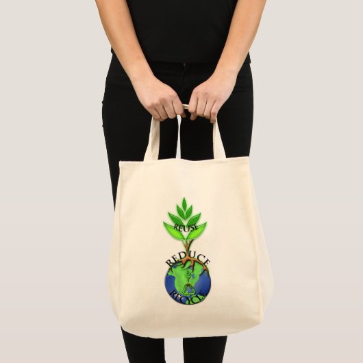 Hergebruik Verminderen Recyclen Tote Bag (Voorkant (product))