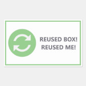 Hergebruikte doos - Hergebruikte me Sticker (Voorkant)