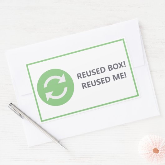 Hergebruikte doos - Hergebruikte me Sticker (Envelop)