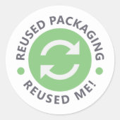 Hergebruikte verpakking - Hergebruikte Sticker (Voorkant)