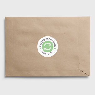 Hergebruikte verpakking - Hergebruikte Sticker
