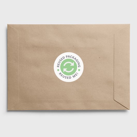 Hergebruikte verpakking - Hergebruikte Sticker