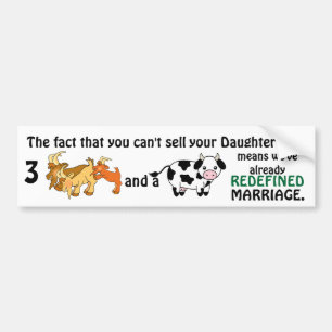 Hergedefinieerd huwelijk bumpersticker